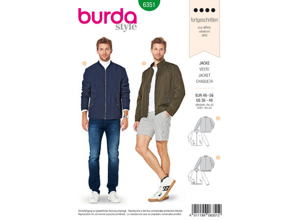 Burda 6351 - Jakke