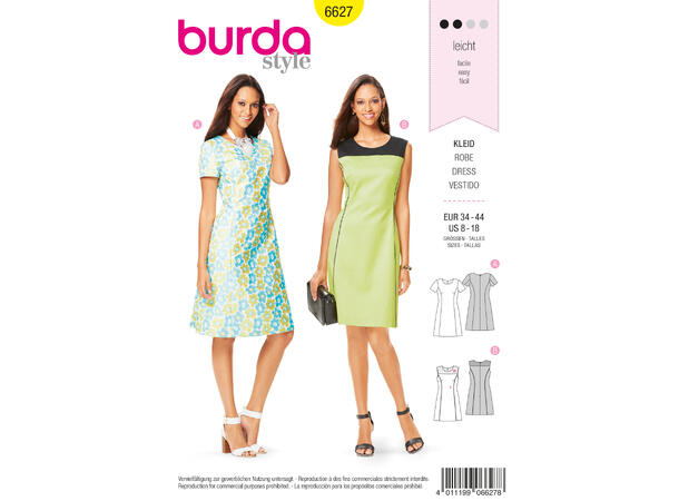 Burda 6627 - Kjole