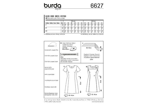 Burda 6627 - Kjole