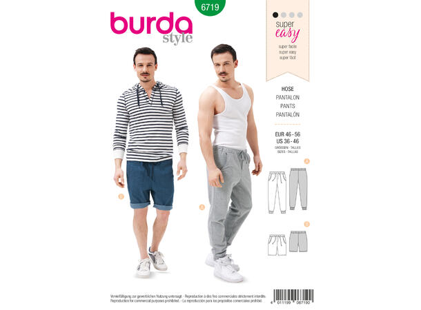 Burda 6719 - Joggebukse