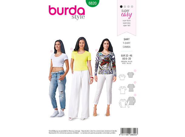 Burda 6820 - Topp