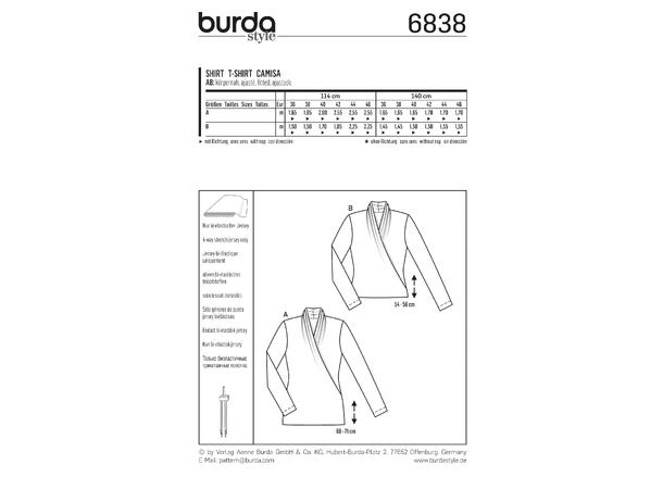 Burda 6838 - Genser