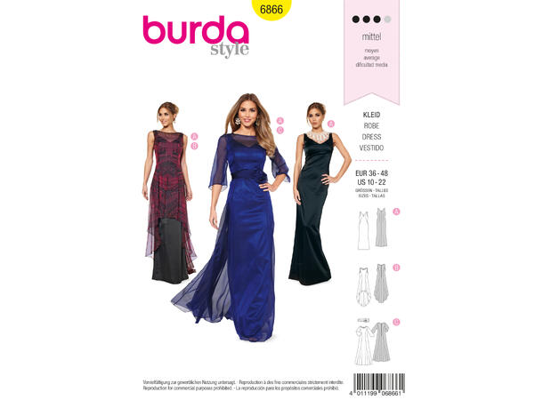 Burda 6866 - Penkjole