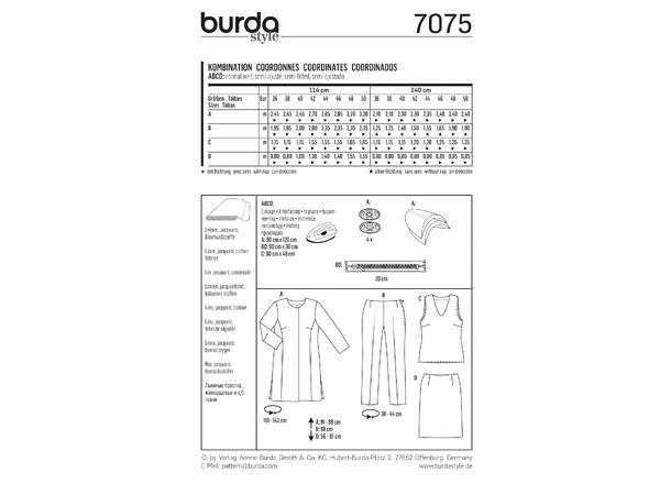 Burda 7075 - Drakt