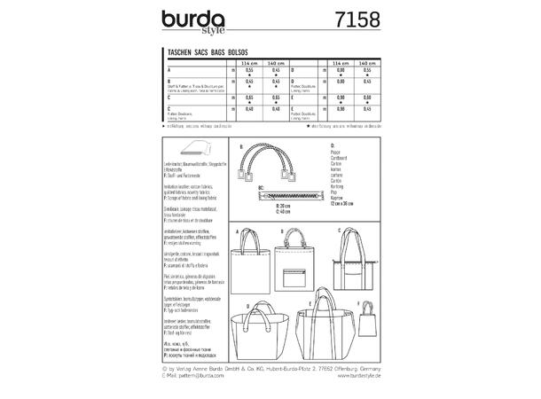 Burda 7158 - Veske