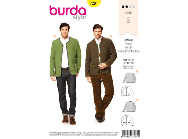 Burda 7291 - Jakke