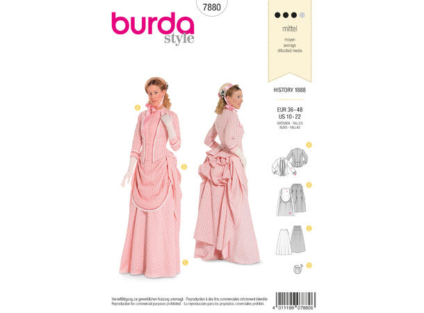 Burda 7880 - Historisk kjole