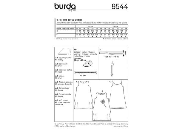 Burda 9544 - Kjole
