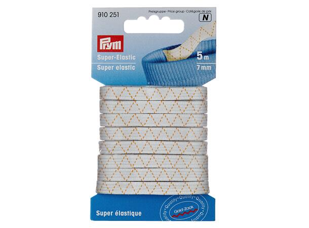 Prym Super Elastic 7 mm, hvit