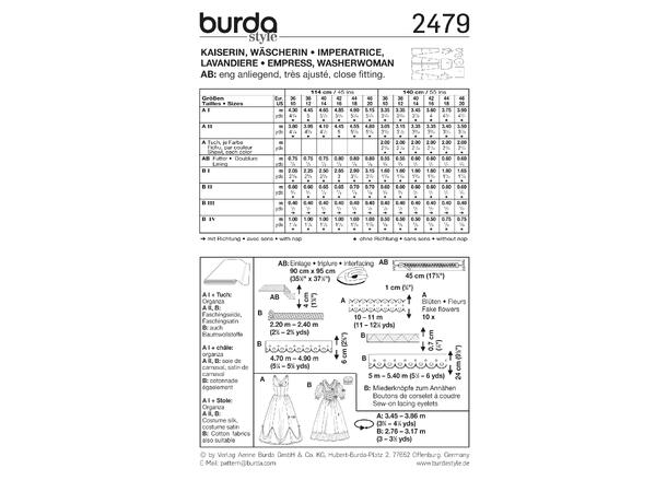 Burda 2479 - Keiserinne og hushjelp