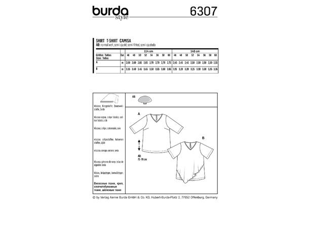 Burda 6307 - T-skjorte
