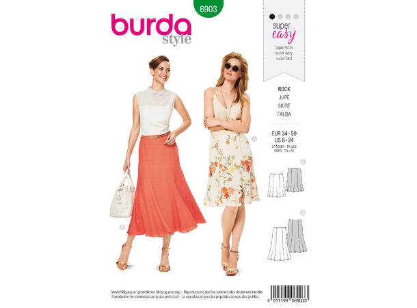 Burda 6903 - Skjørt