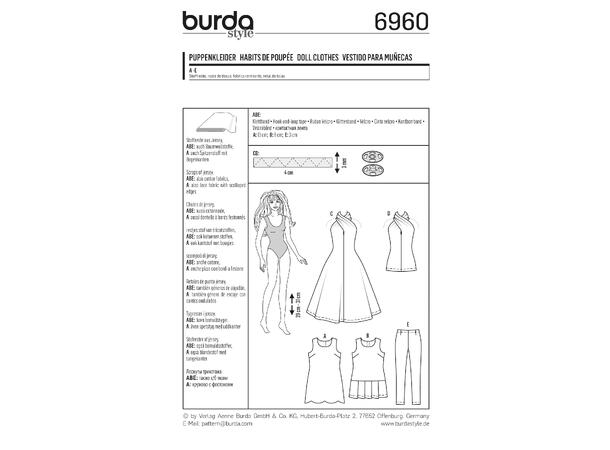 Burda 6960 - Dukkeklær