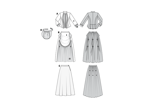Burda 7880 - Historisk kjole