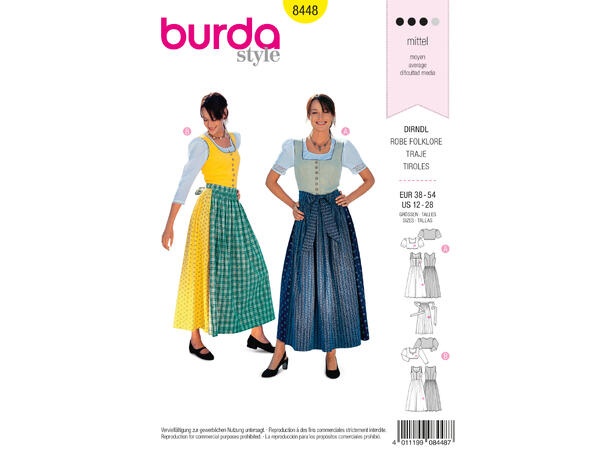 Burda 8448 - Folkedrakt