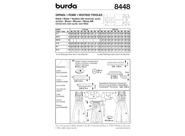 Burda 8448 - Folkedrakt