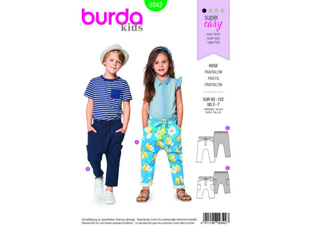Burda 9342 - Bukse