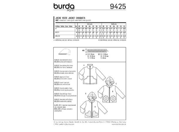 Burda 9425 - Jakke
