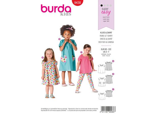 Burda 9438 - Kjole og topp