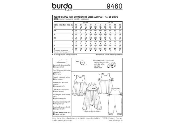 Burda 9460 - Kjole og jumpsuit