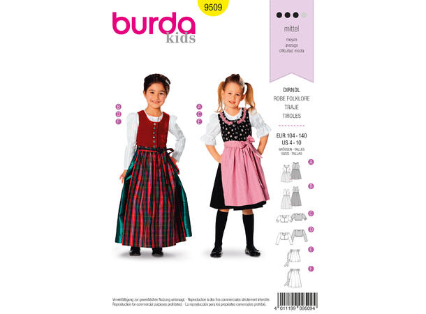 Burda 9509 - Folkedrakt