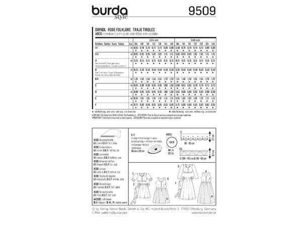 Burda 9509 - Folkedrakt