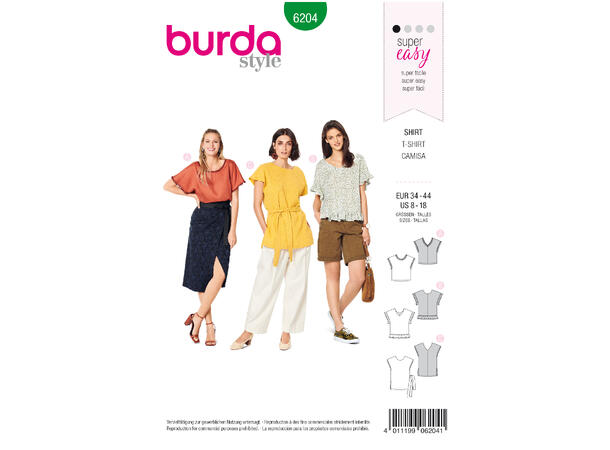 Burda 6204, T-skjorte