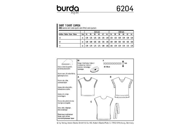 Burda 6204, T-skjorte