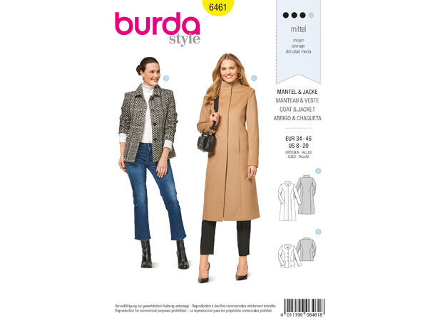 Burda 6461 - Jakke og frakk