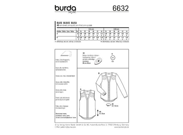Burda 6632 - Bluse
