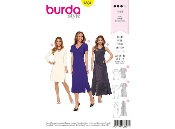 Burda 6894 - Kjole