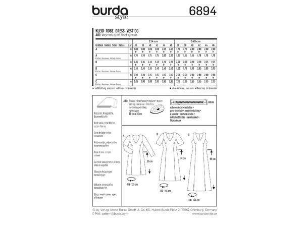 Burda 6894 - Kjole