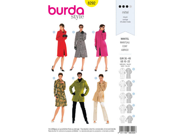 Burda 8292 - Kåpe