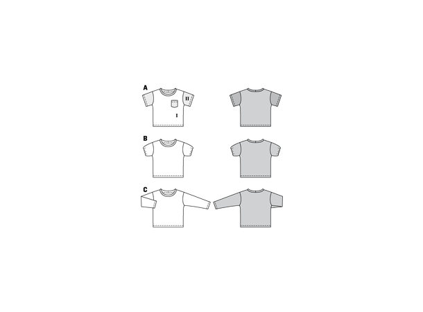 Burda 9322 - T-skjorte