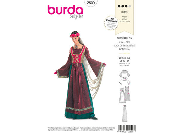 Burda 2509 -Slottsfrue dame