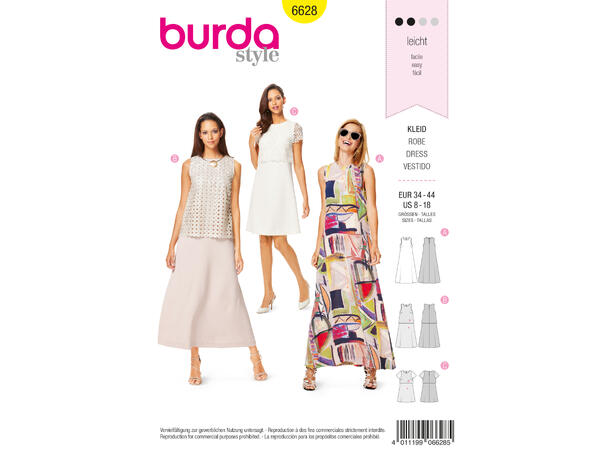 Burda 6628 - Kjole