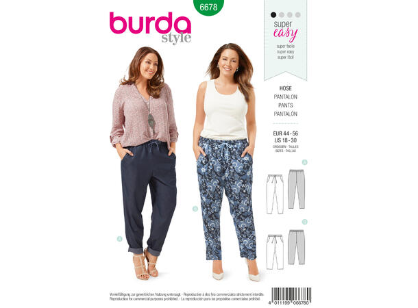 Burda 6678 - Bukse