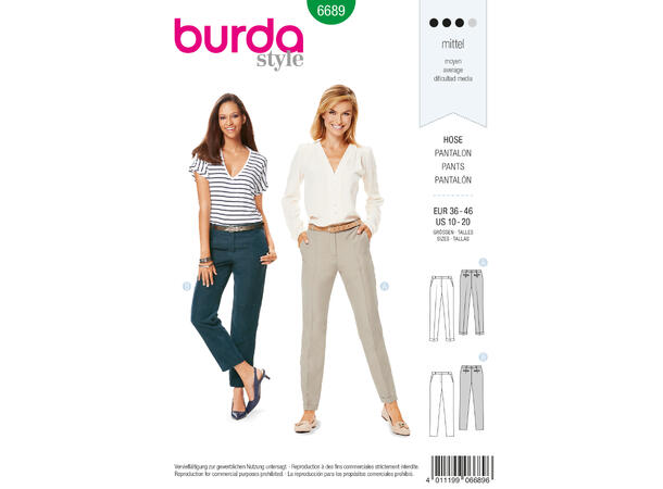 Burda 6689 - Bukser