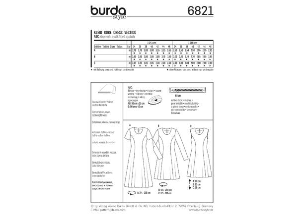 Burda 6821 - Kjole