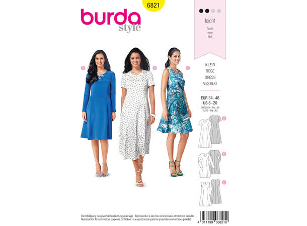 Burda 6821 - Kjole
