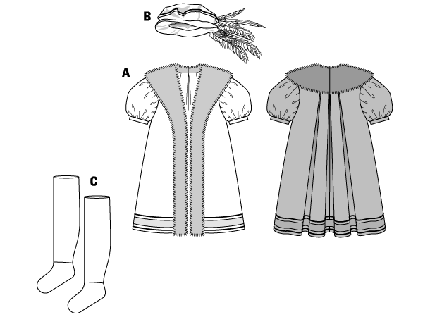 Burda 6887 - Herrekostyme