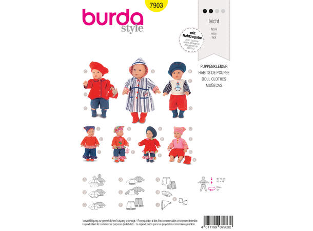 Burda 7903 - Dukkeklær