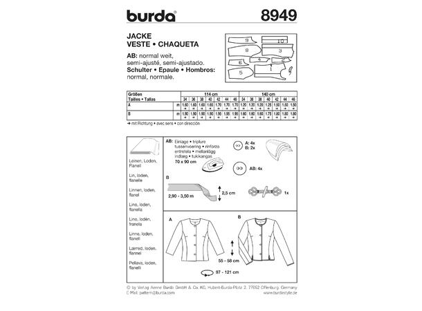 Burda 8949 - Jakke