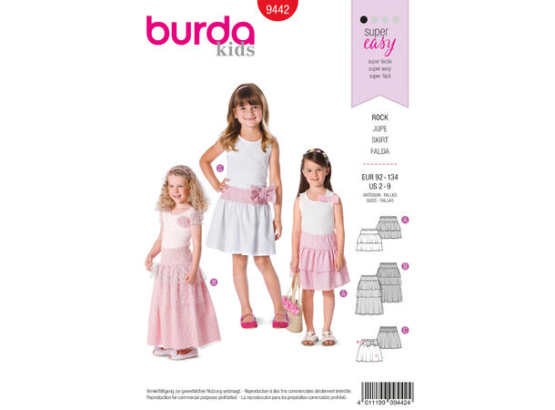 Burda 9442 - Skjørt