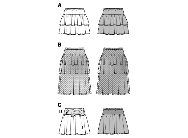 Burda 9442 - Skjørt