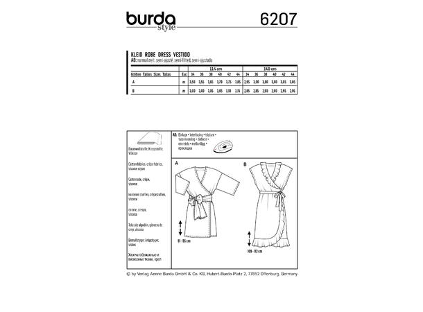 Burda 6207, Kjole