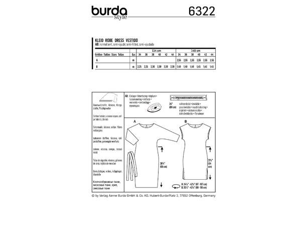 Burda 6322 - Kjole
