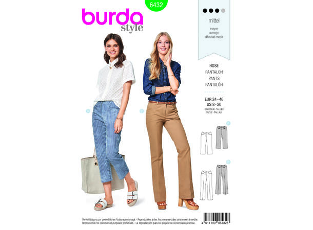 Burda 6432 - Bukser