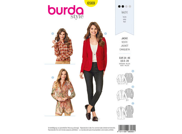 Burda 6569 - Jakke
