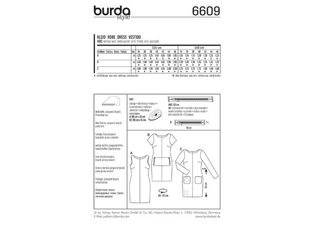 Burda 6609 - Kjole
